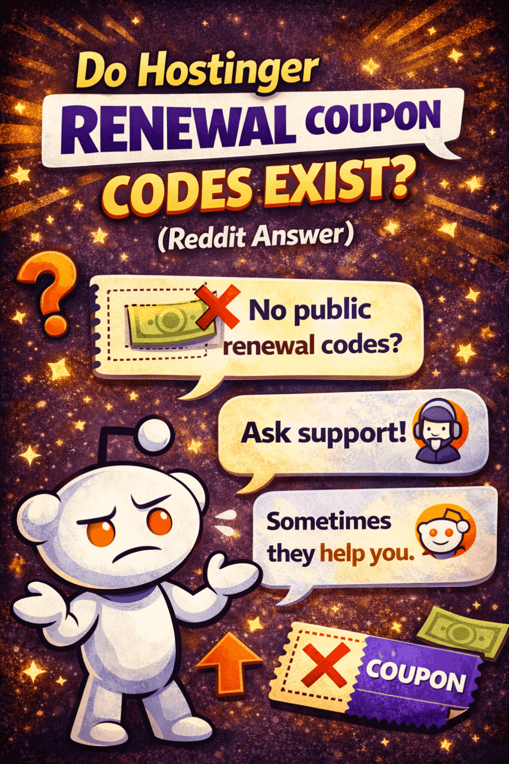 Do Hostinger Renewal Coupon Codes Exist? (Reddit Answer)