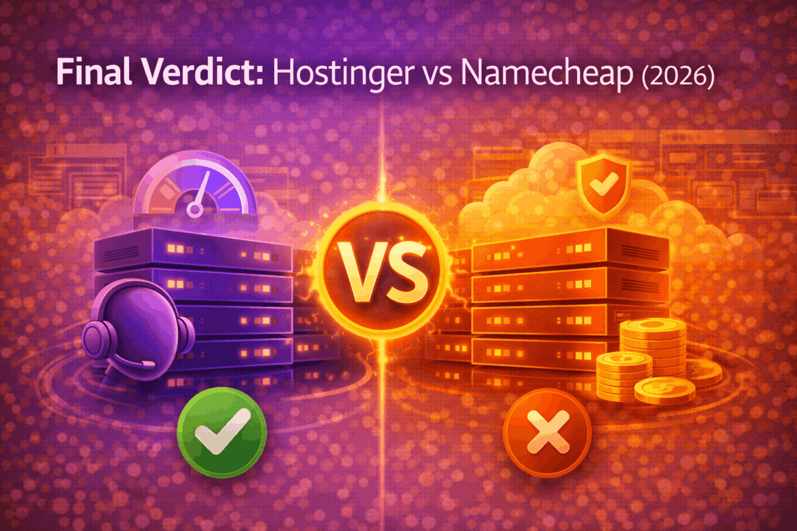 Final Verdict: Hostinger vs Namecheap (2026)