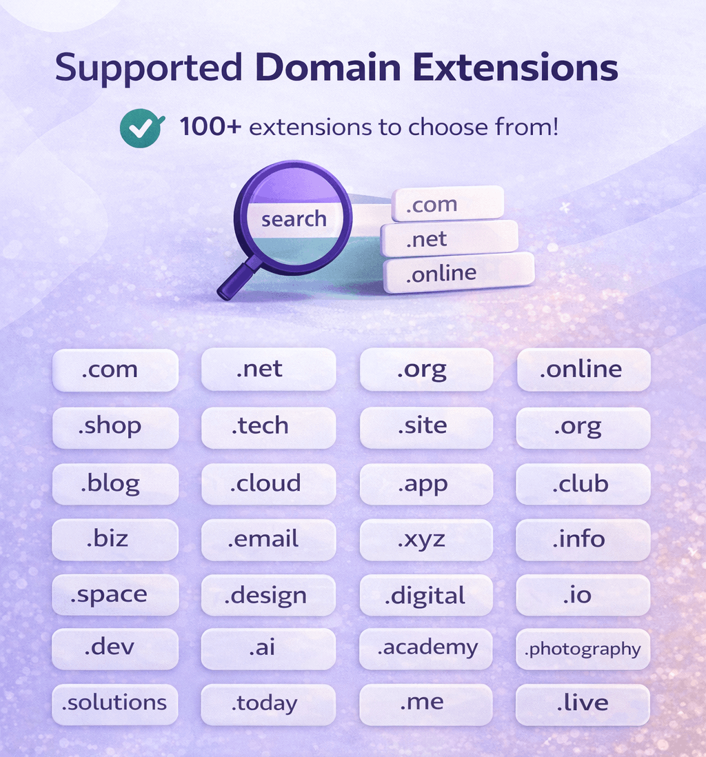 hostinger Supported Domain Extensions