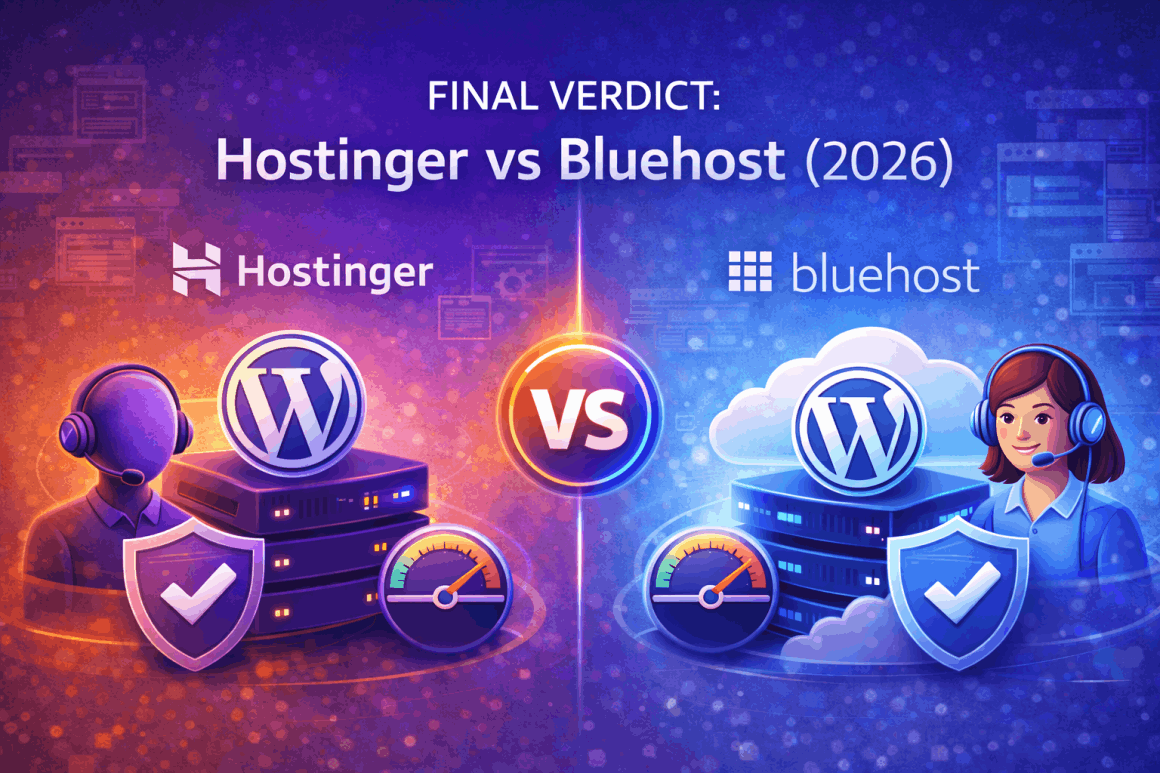 Final Verdict: Hostinger vs Bluehost (2026)
