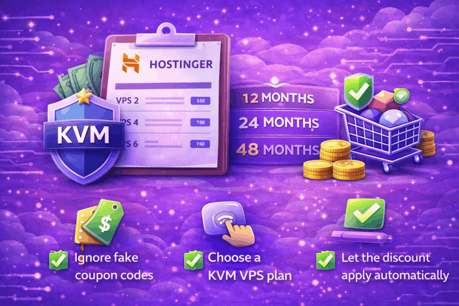 How to get real Hostinger VPS discount using long term plans